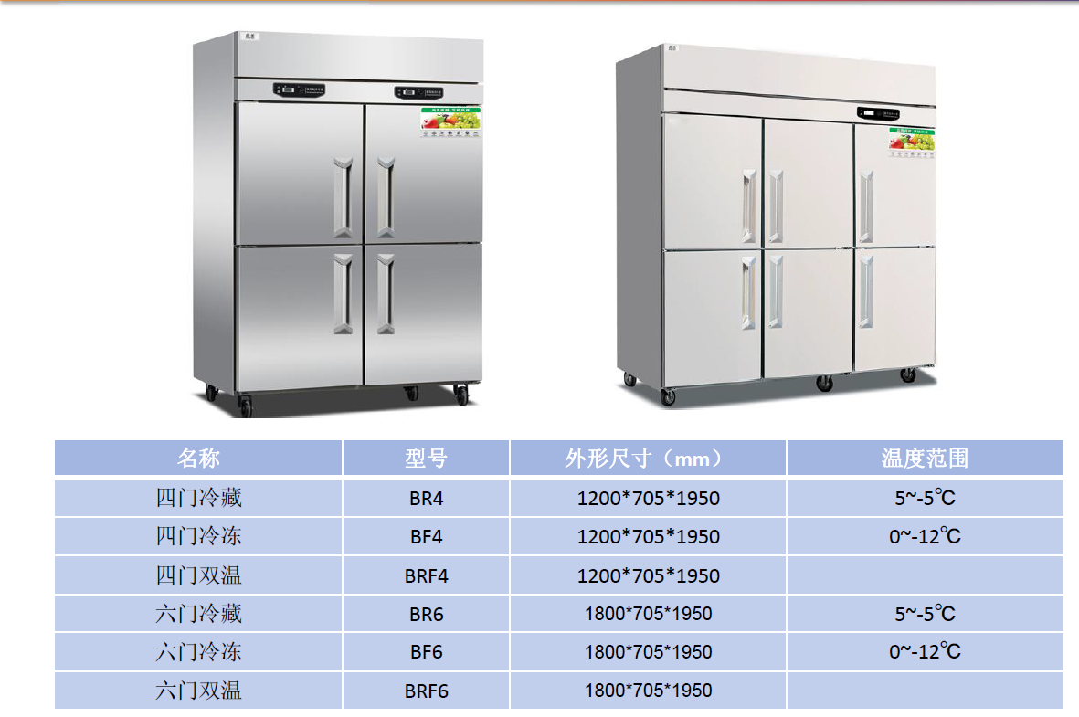 四門冰柜、六門冰柜